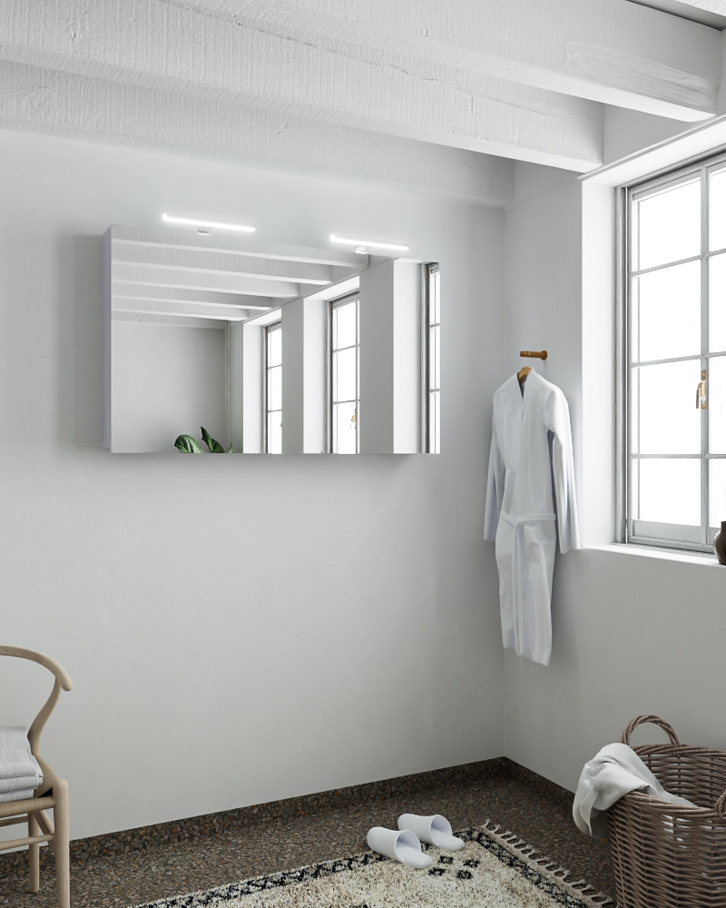 Mondiaz Cubb spiegelkast 120x70x16cm cale met 2 deuren