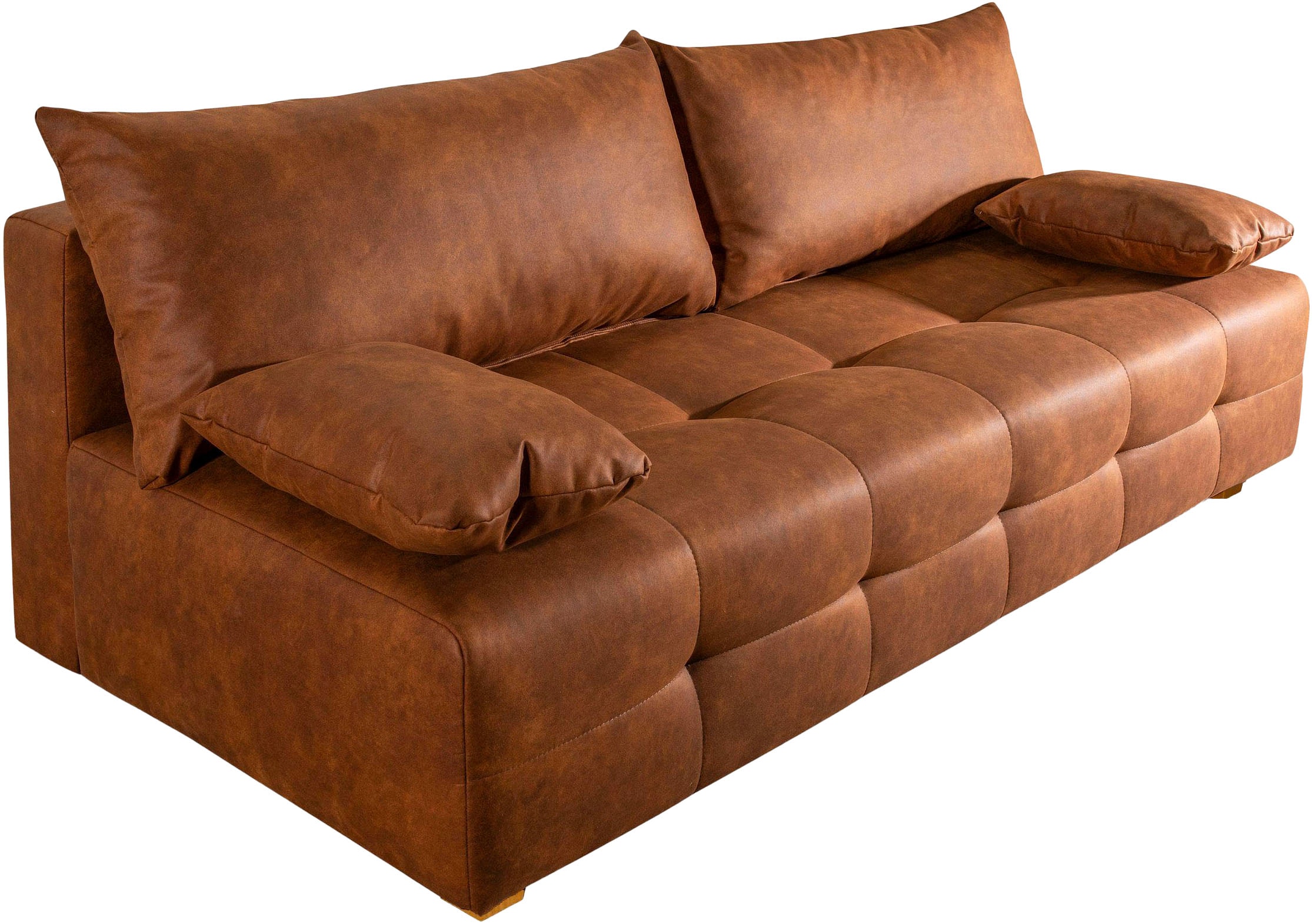 COLLECTION AB Schlafsofa »Bella, B: 196 cm, Liegefl. 145x196 cm« mit Bettfunktion, Bettkasten & 2 Armlehnenkissen, Federkern
