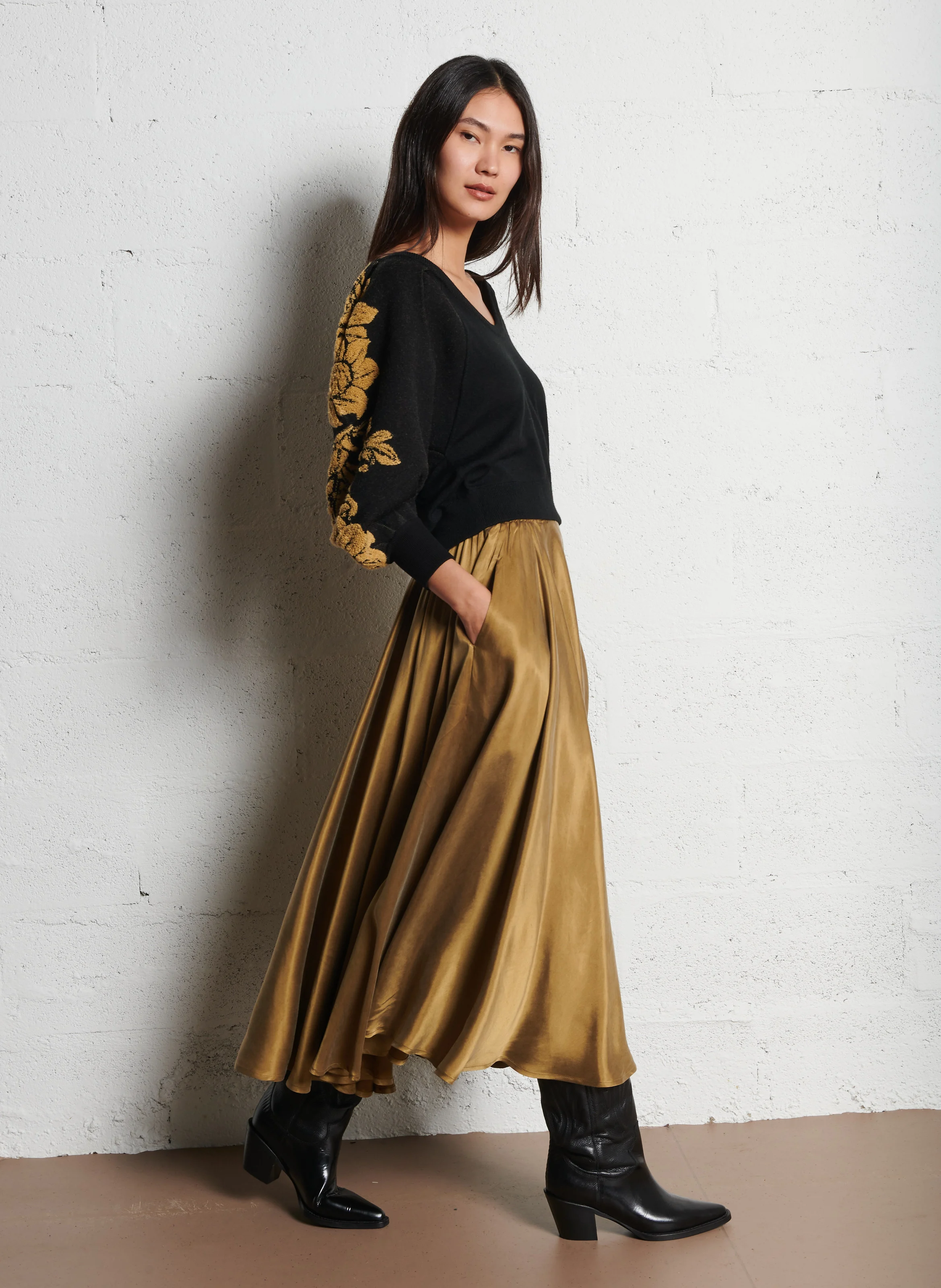 AVELINE - Pull col bateau| Noir