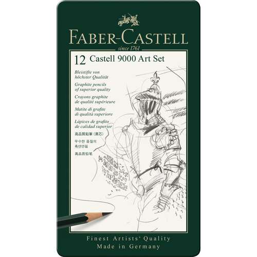 FABER-CASTELL CASTELL 9000 Bleistifte im Metall-Etui