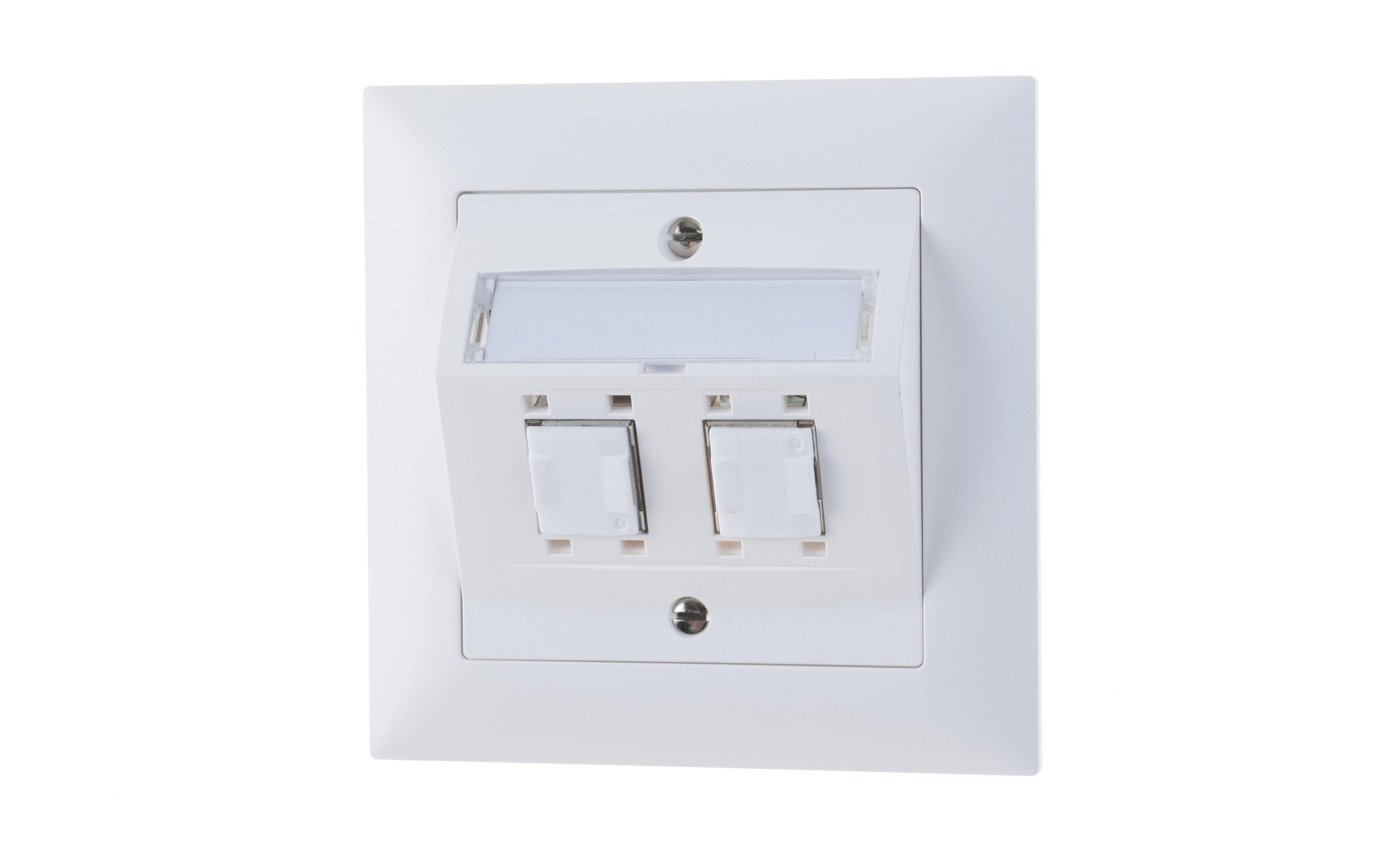 Netzwerkdose UP 2x RJ45 Kat. 5e geschirmtNetzwerkdose,