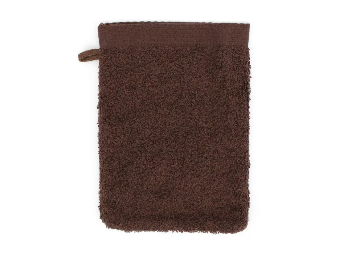 Parure de bain 6 pièces PURE SQUARES Marron 550 g/m2