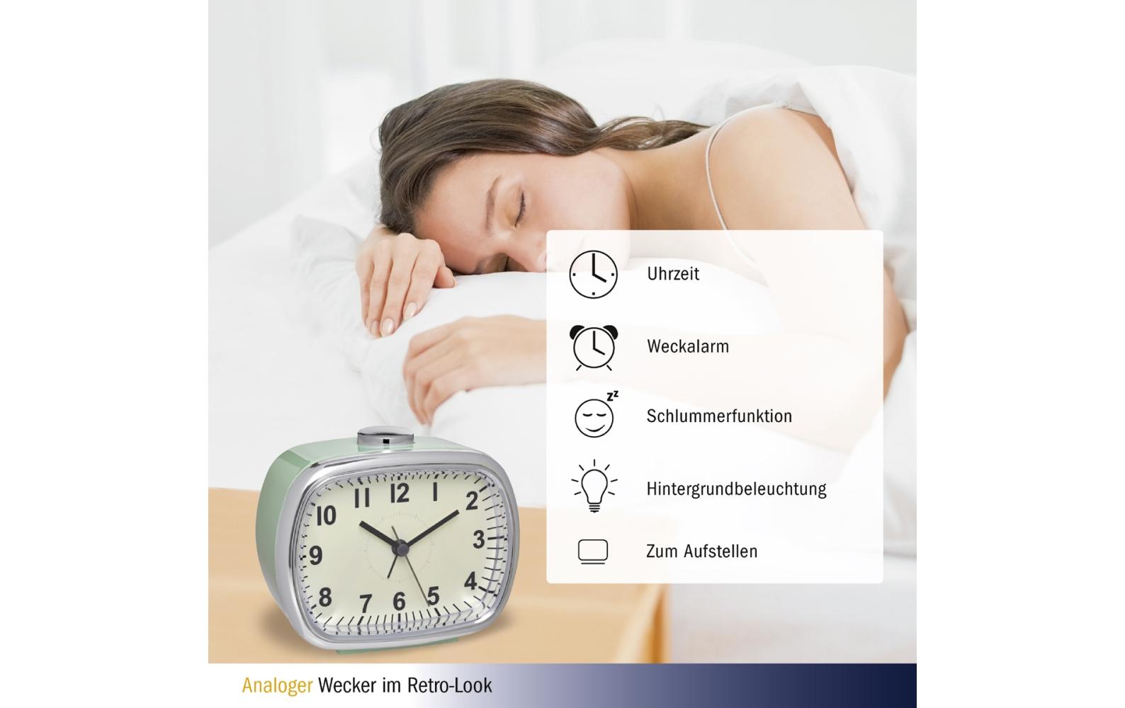 Analoger Wecker Retro, MintKlassischer Wecker