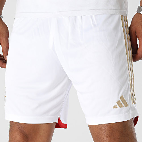 Short Jogging A Bandes Arsenal HR6924 Blanc
