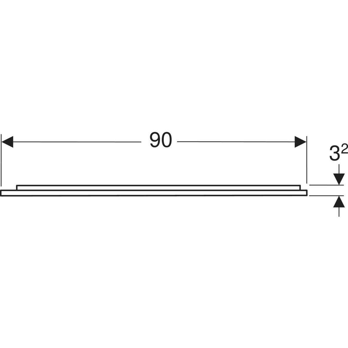 Geberit Option spiegel met verlichting en verwarming 90x70cm zwart