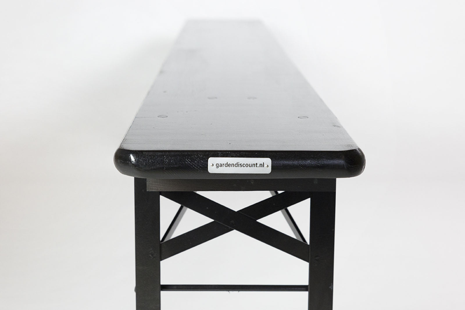 Inklapbare bierbank Berlijn zwart 200 cm