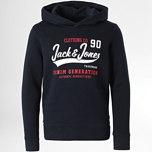 Sweat Capuche Enfant Logo Bleu Marine