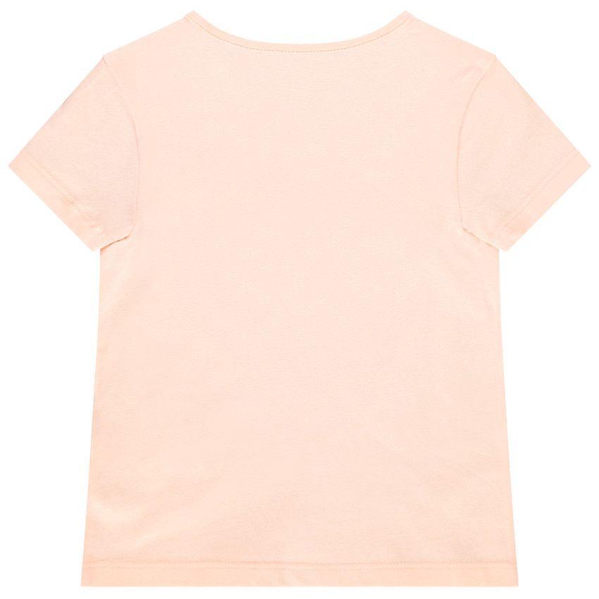 T-shirt manches courtes à message pour bébé fille - Rose