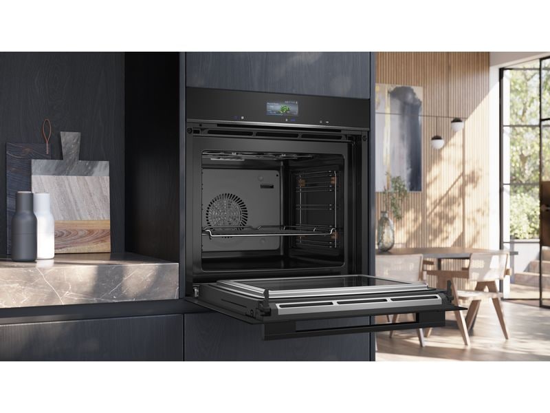 Siemens Einbaubackofen mit Mikrowelle iQ700 HM736G1B1C Schw Einbau-Kompaktbackofen