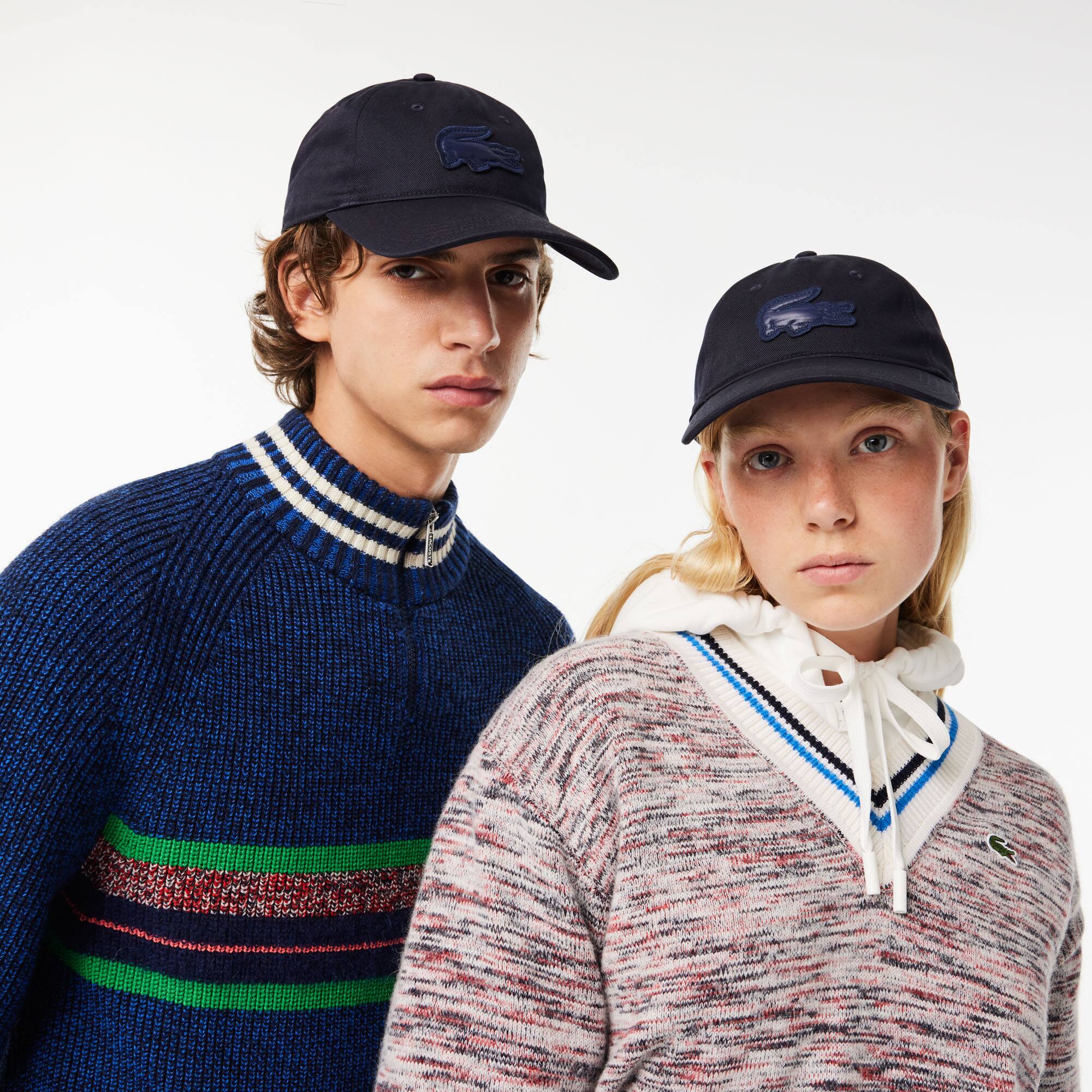 Kappe aus Twill mit gestepptem Croc Caps & Hüte - Blau - Lacoste - Unisex