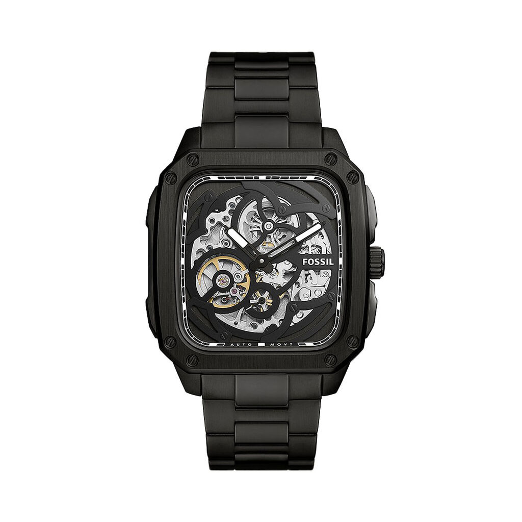 Montre Fossil Inscription Noir