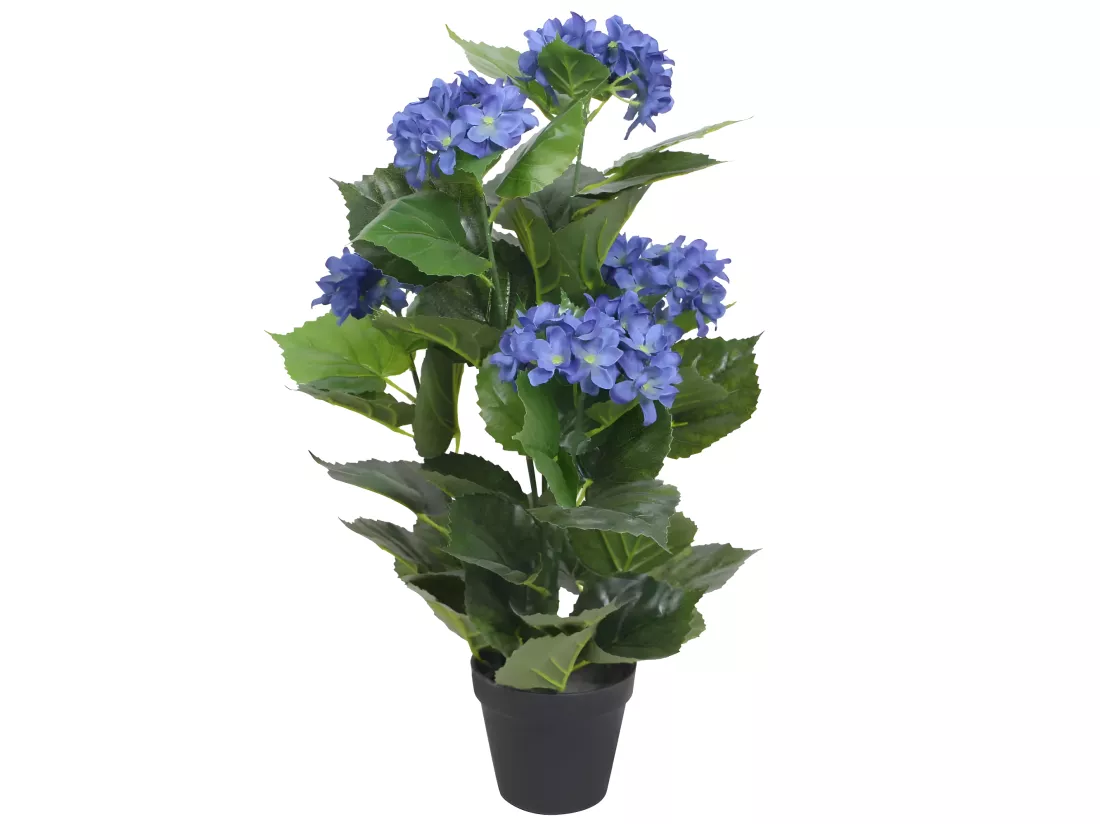 Plante hortensia artificielle avec bleue 8.5 x 12.5 x 60 cm DEC021920