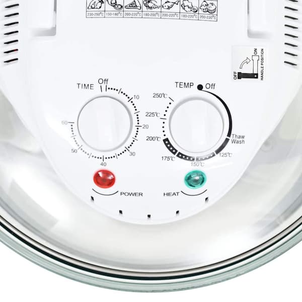 vidaXL Halogen konveksjonsovn med forlengelsesring 1400 W 17 L