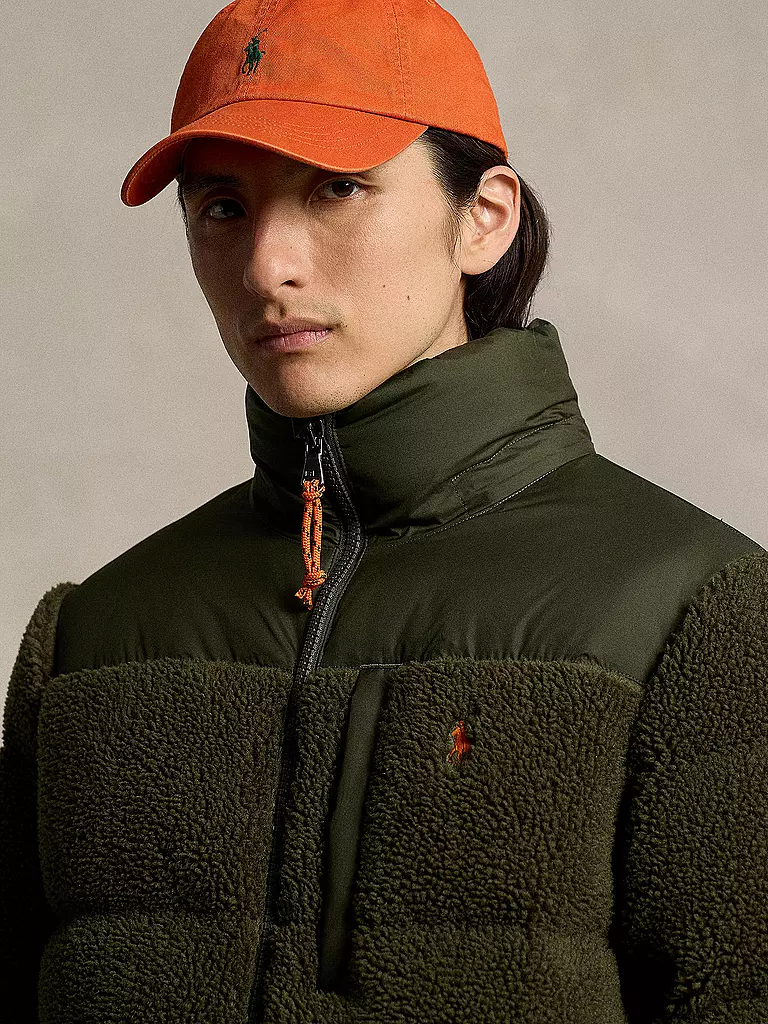 POLO RALPH LAUREN Daunenjacke in Felloptik ELCAP TEDDY olive