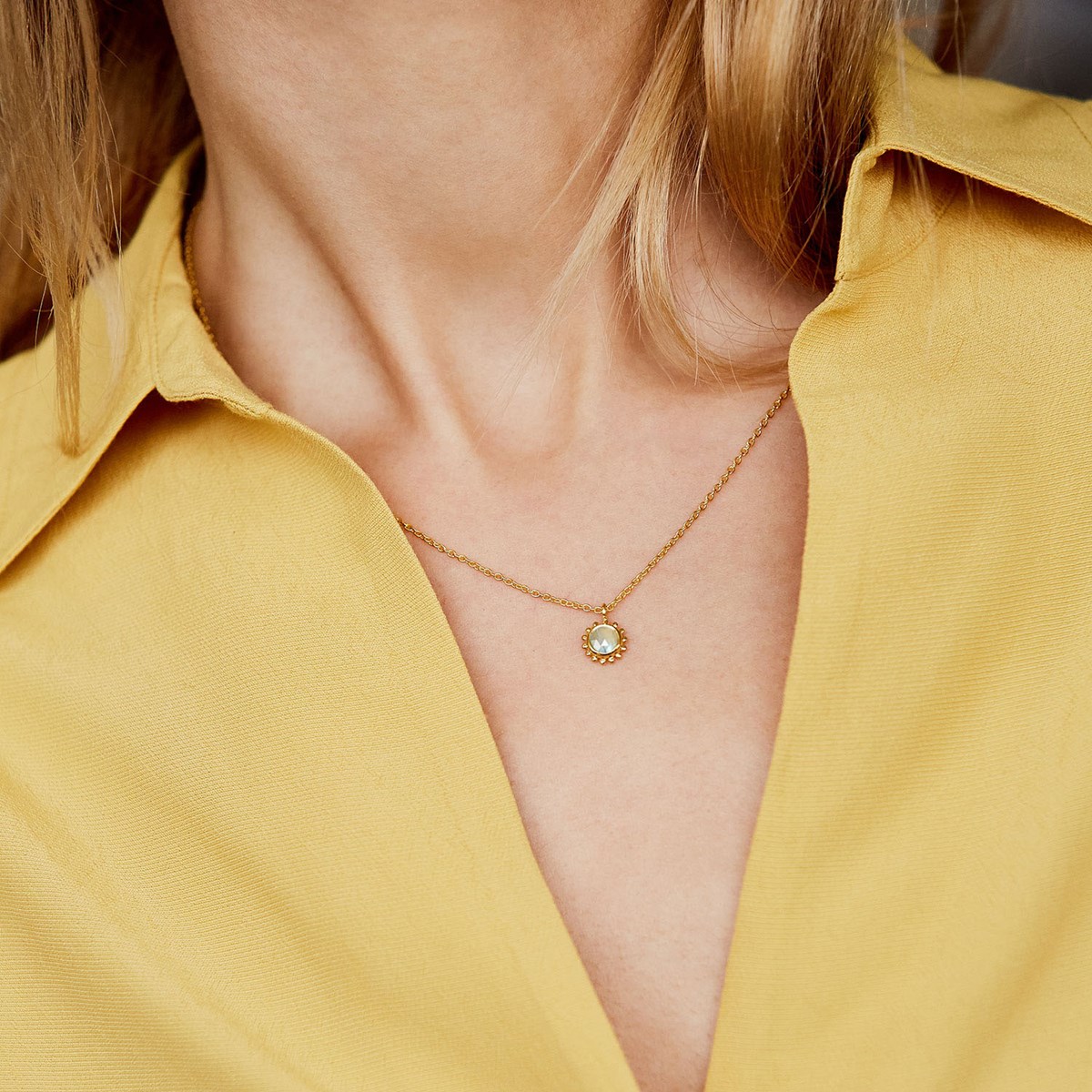 Collier mini Surya Soleil et Labradorite