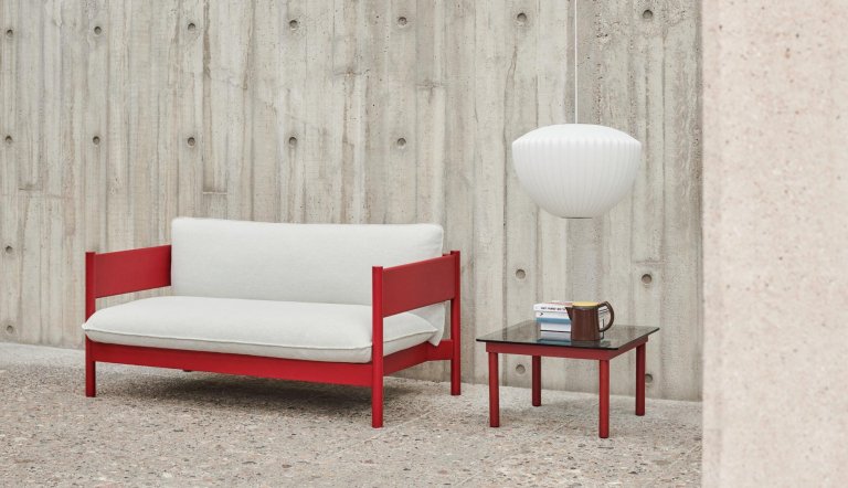 Hay Arbour Club Sofa 2-zits bank rood gelakt beuken Mode 009