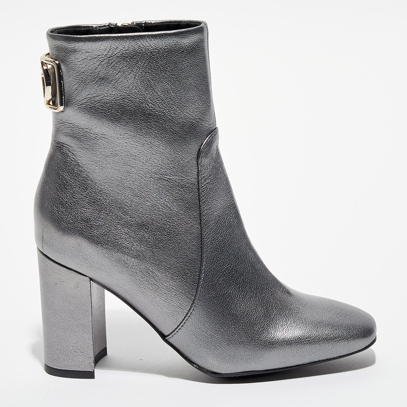 Tommy Hilfiger Bottines en Cuir Festive argentées - Talon 8.5 cm