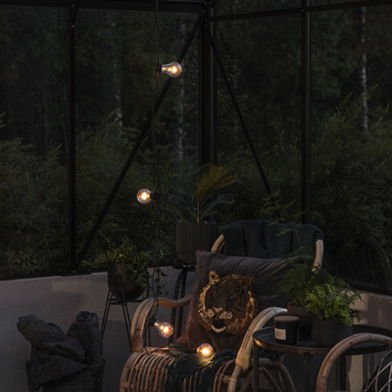 Feestverlichting lichtsnoer 5 LED lampen warm wit