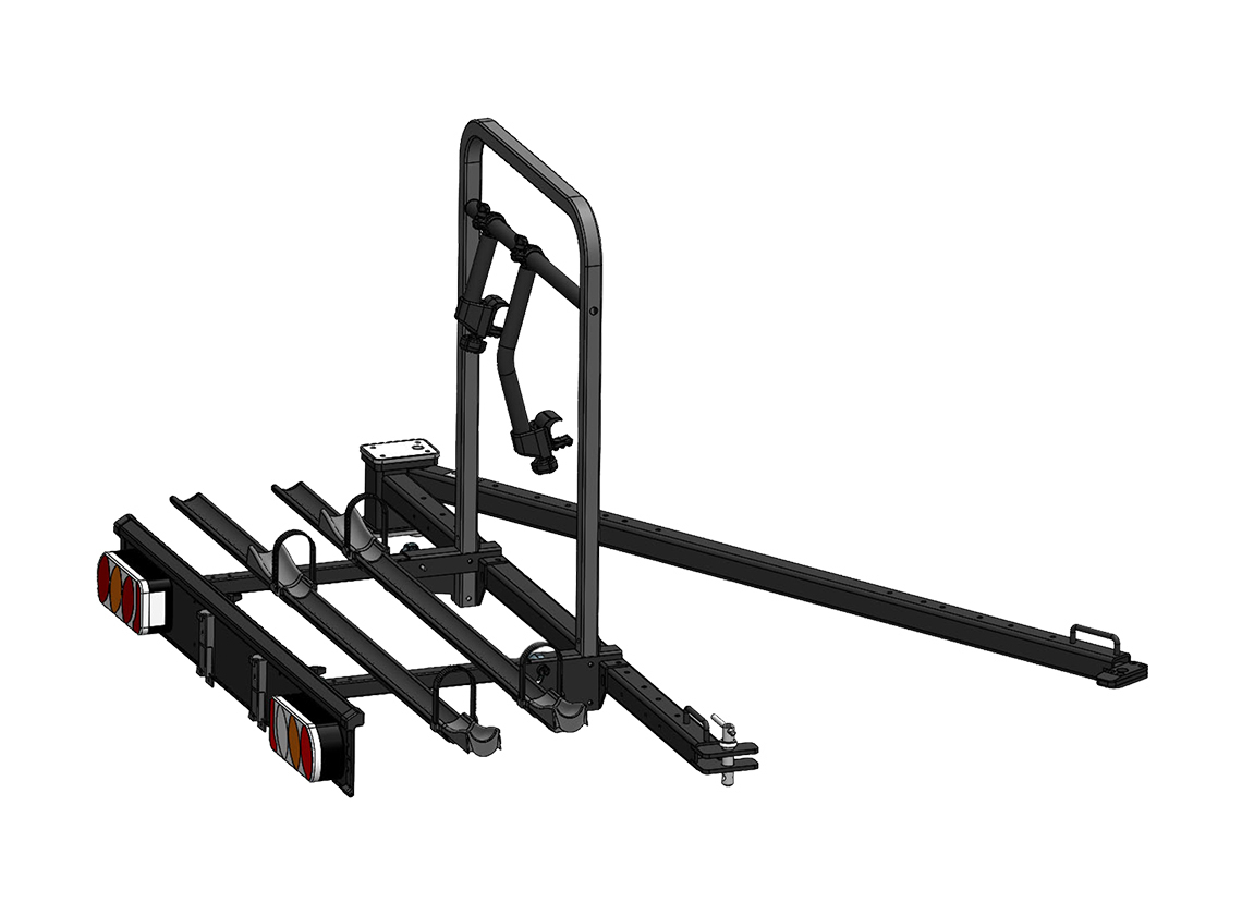 Enduro Sesamo buscamper fietsendrager met chassisbevestiging - black