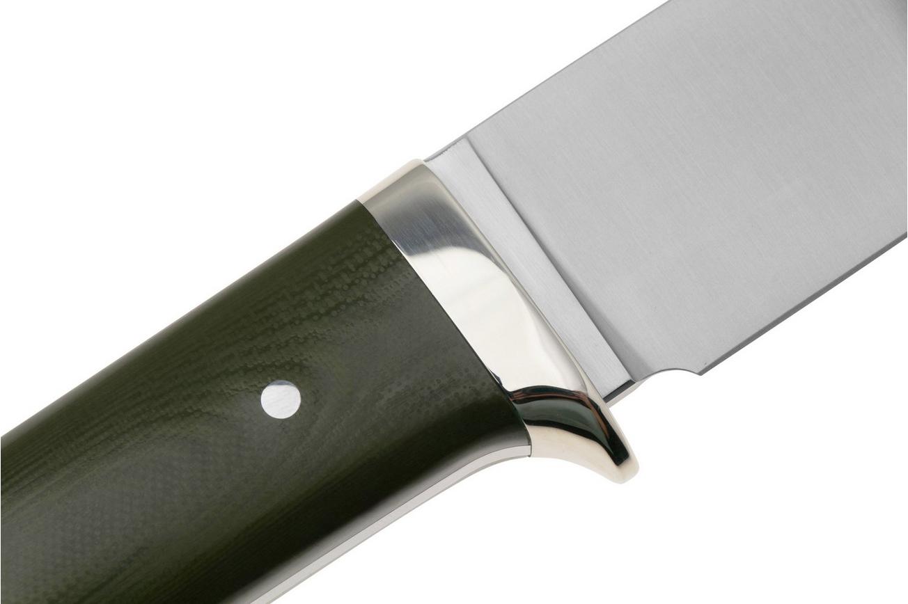 Civivi Cloud Peak C23044-2 Satin Nitro-V, OD-Green G10, Nickel Silver Guard, vaststaand mes