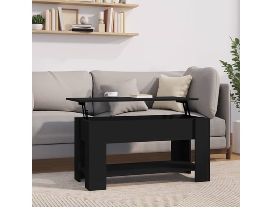 VIDAXL - Table basse noir 101x49x52 cm bois d'ingénierie
