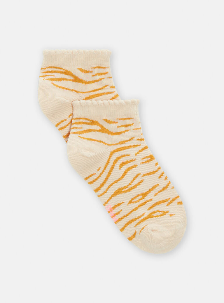 Chaussettes motif zèbre pour fille