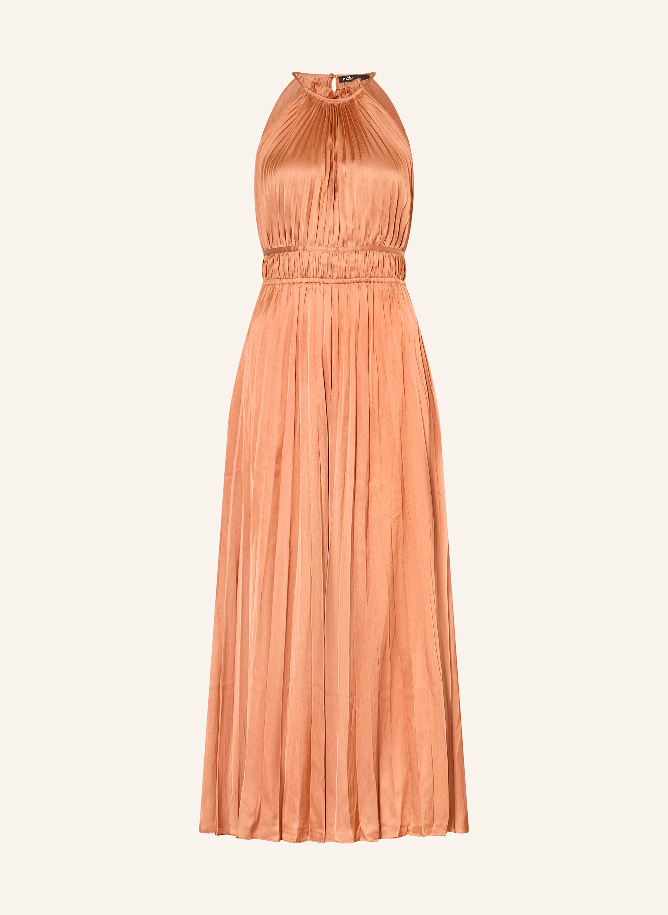 maje Plisseekleid aus Satin