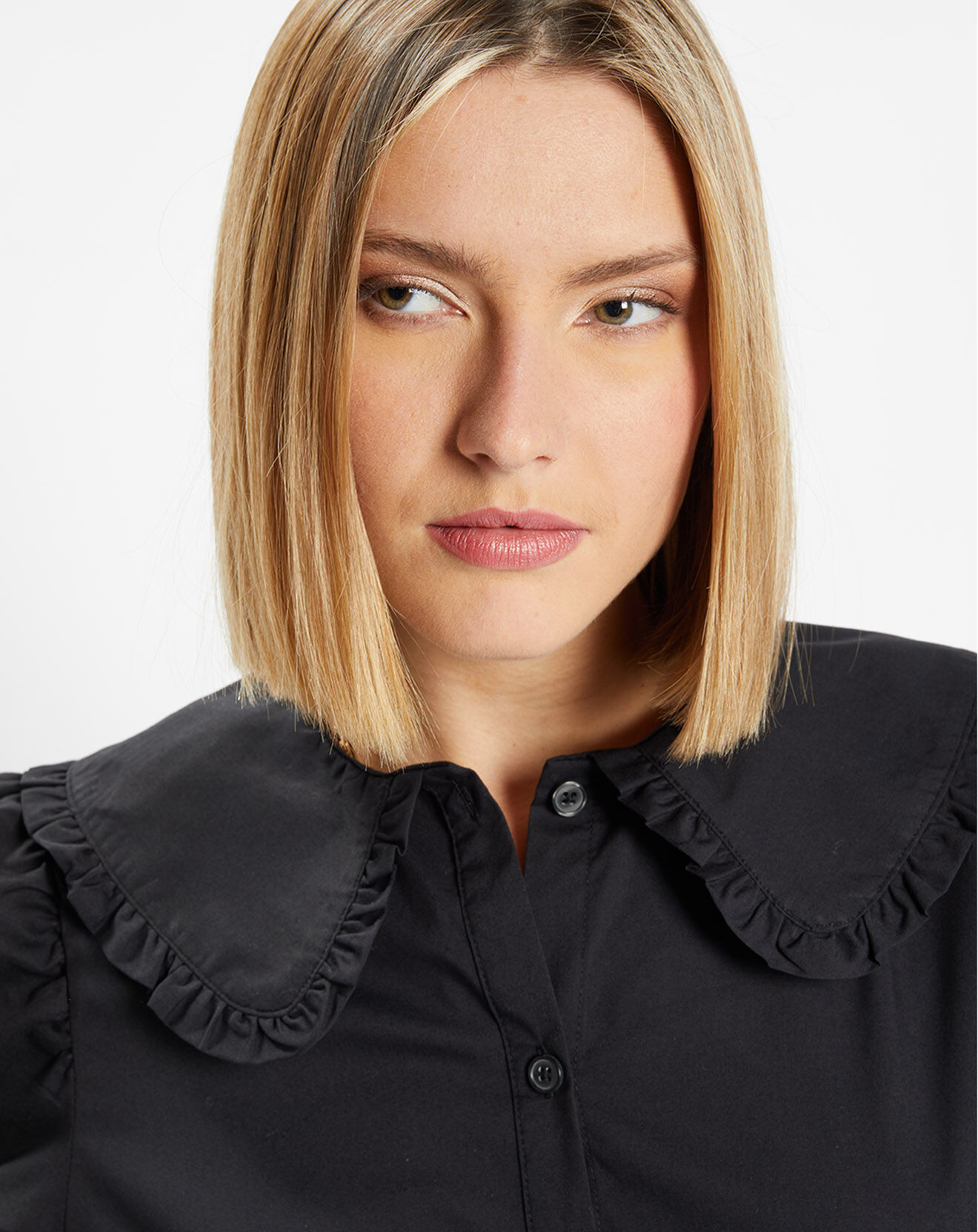 Galeries Lafayette Chemise en popeline de Coton bio Caline noire