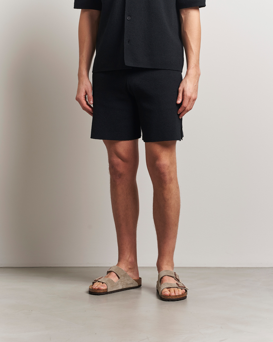 J.Lindeberg Simon Knitted Boucle Shorts Black