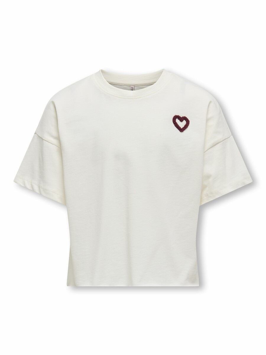 SOMENTE PARA CRIANÇAS<br>Camiseta de manga curta com bordado