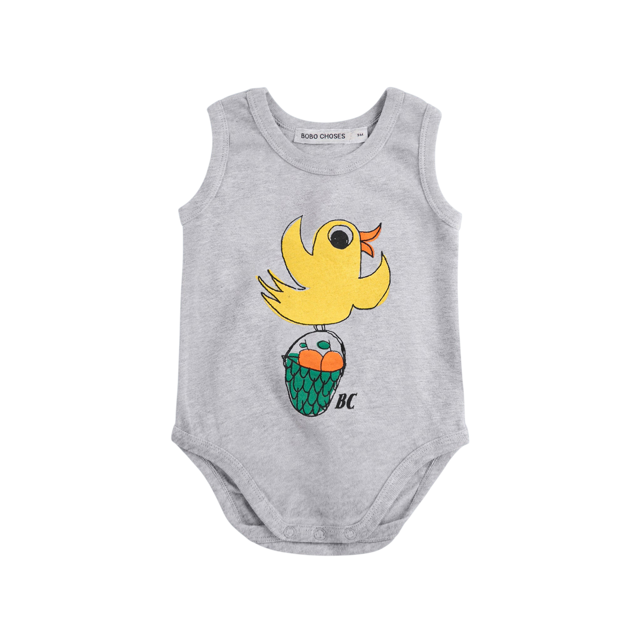 Baby Body Flying Oranges Heather Grey