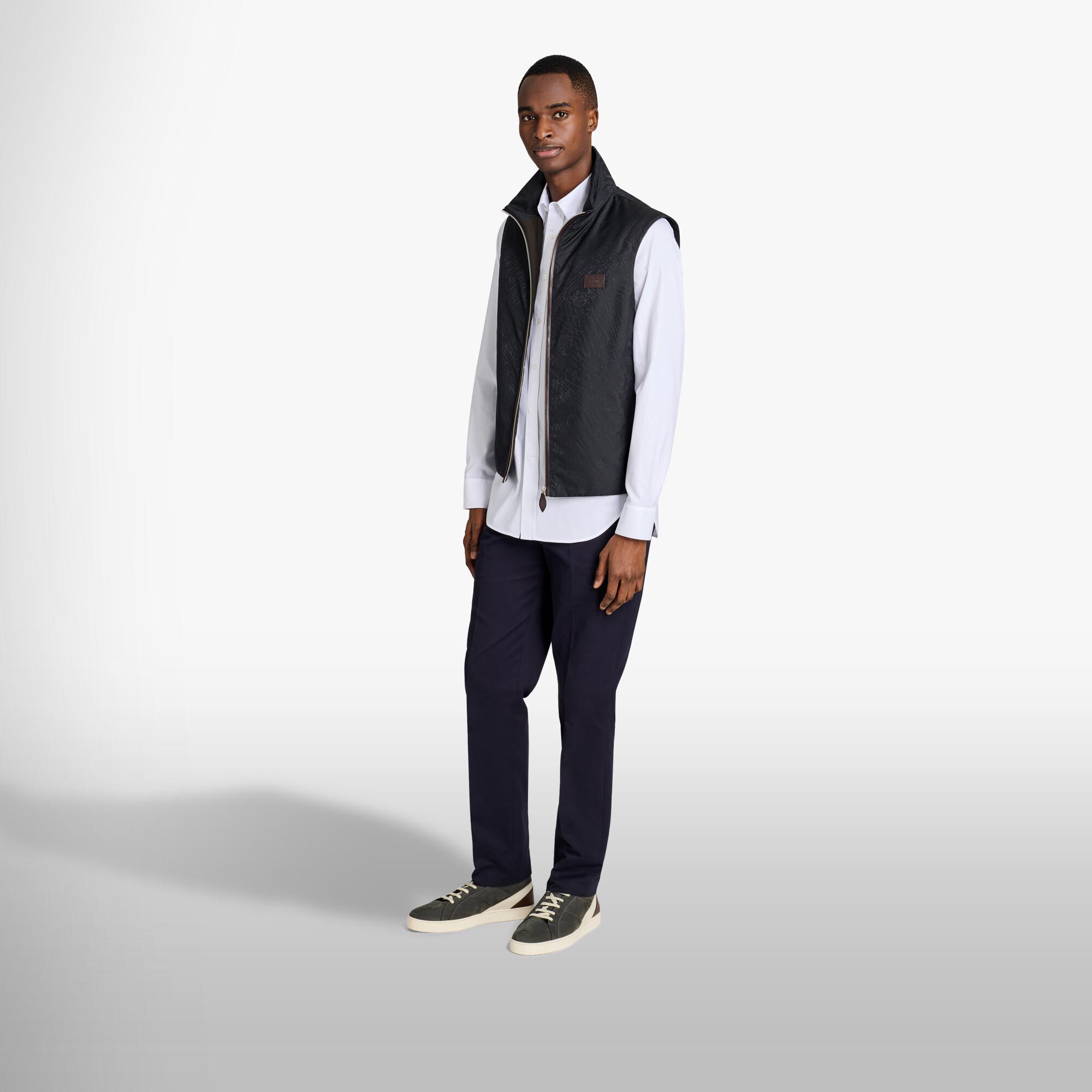 Gilet Sans Manches En Nylon Scritto