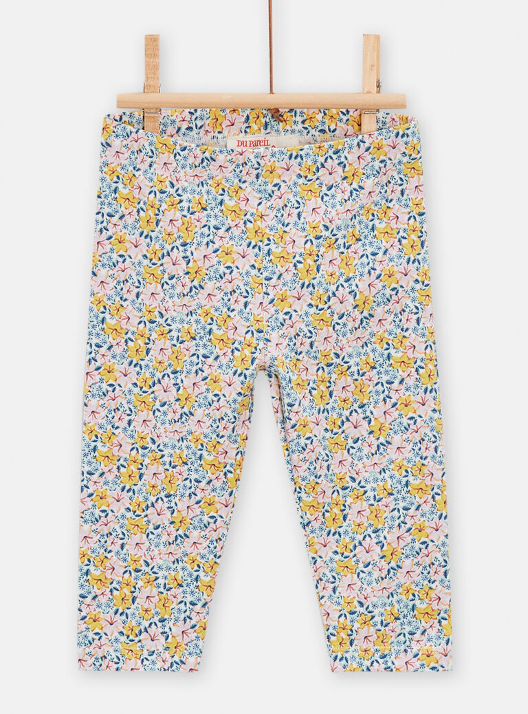 Legging à motif fleuri pour bébé fille
