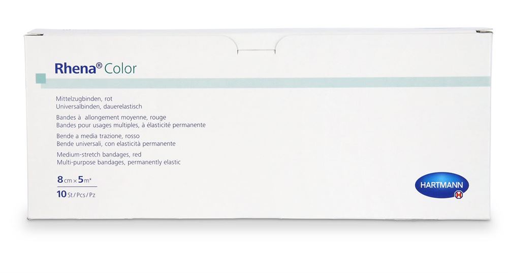 Rhena Color Elastische Binden 6cmx5m gelb offen 10 Stk