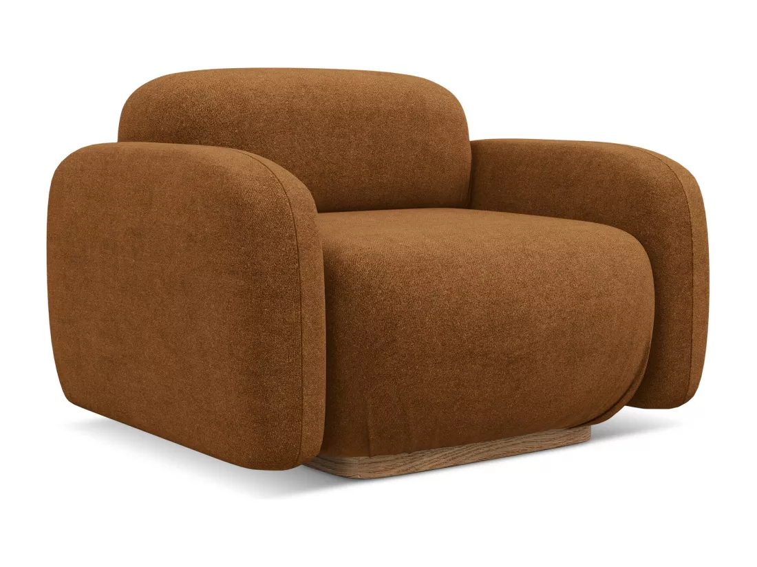 Fauteuil en Bouclé - terre cuite - AILANI