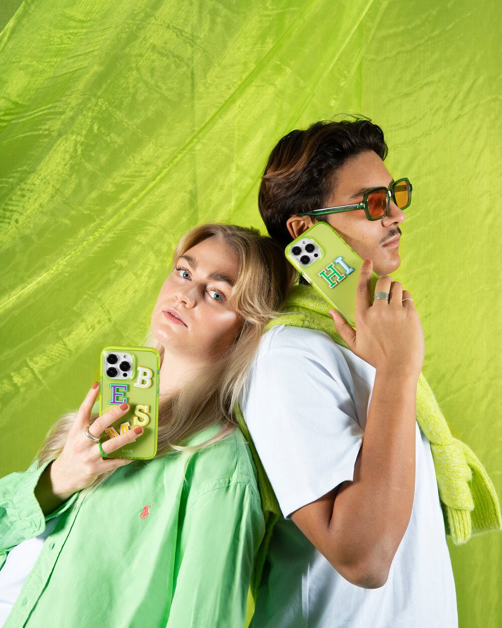 Holdit  iPhone 14 Pro Max Seethru cover - Acid Green