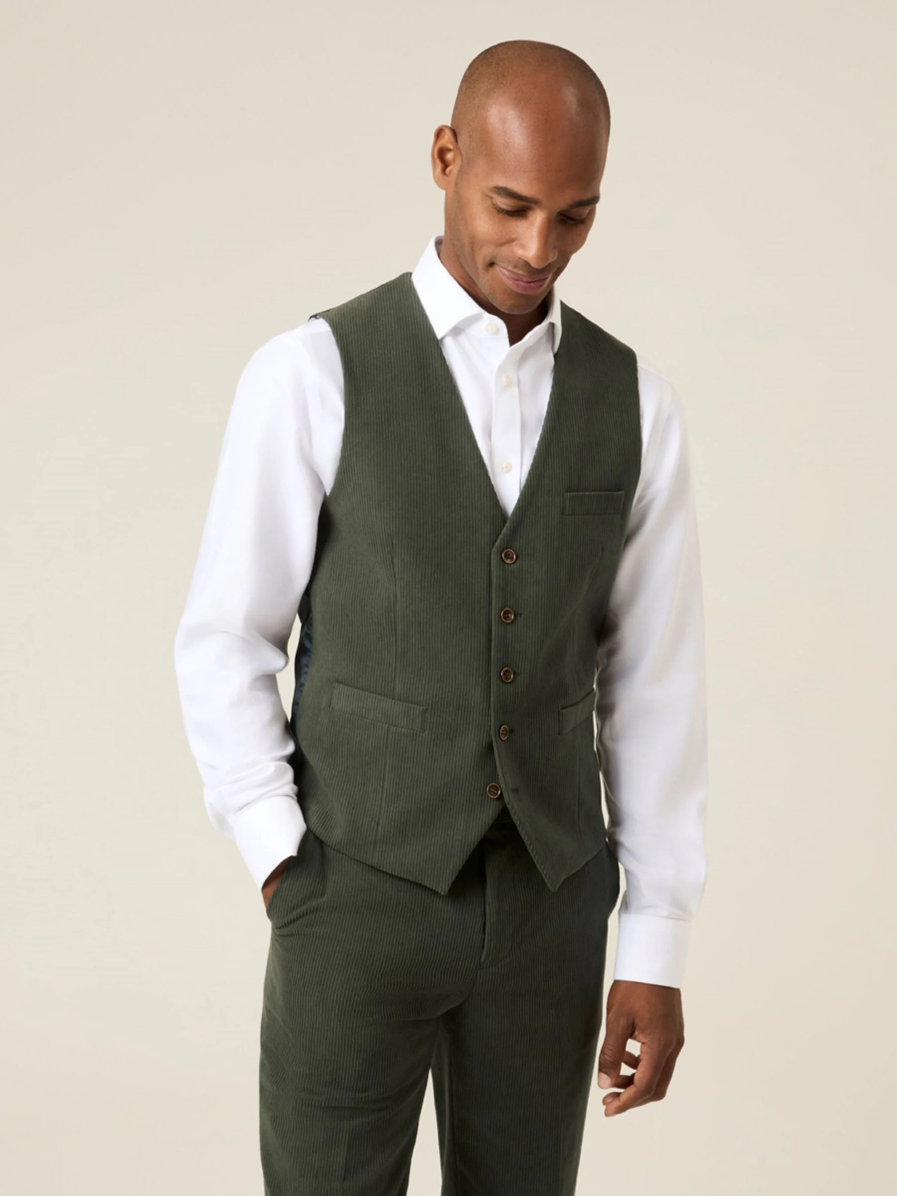 Groen - Skopes Dorsey Suit Corduroy Waistcoat