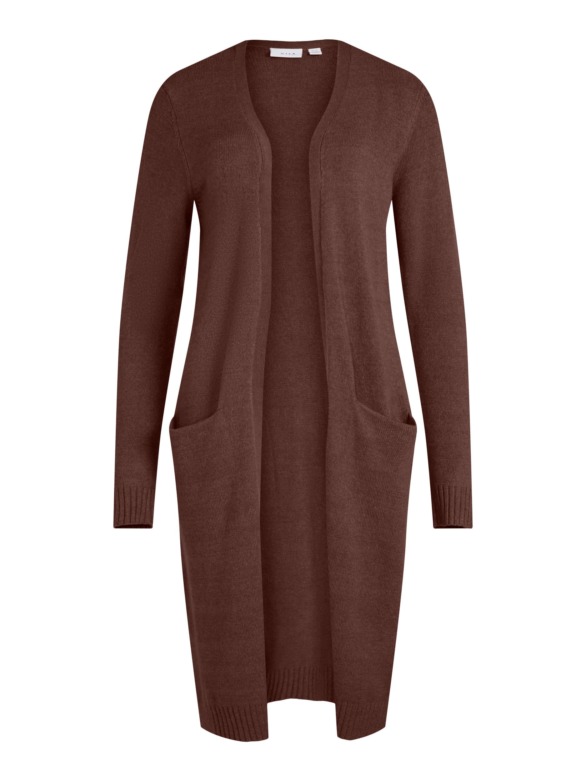 Vila  Viril lang cardigan - Shaved Chocolate