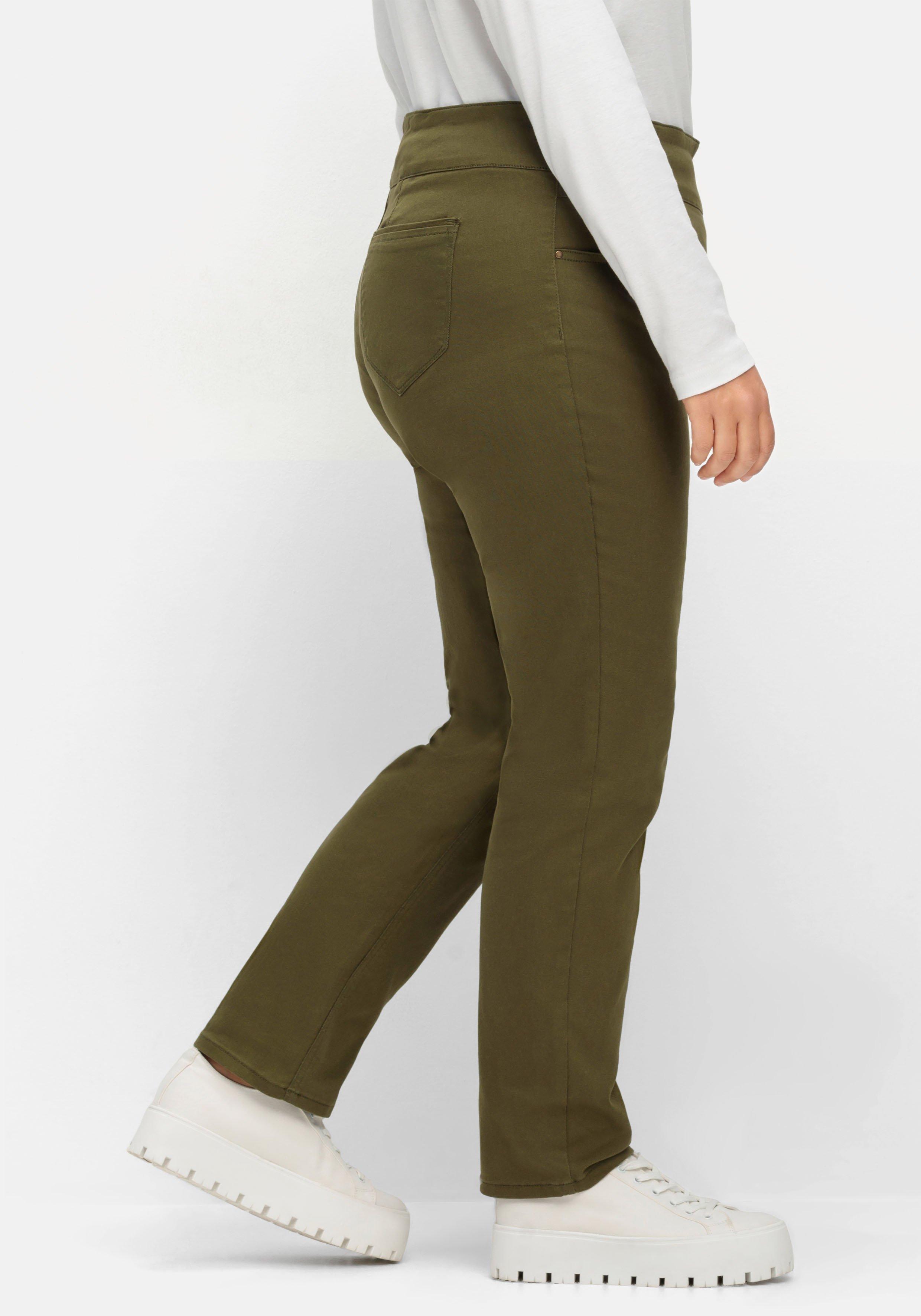 Gerade Hose mit hohem Rundum-Dehnbund