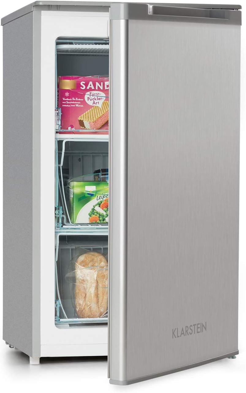 Klarstein Mini Congelateur Armoire, pour la Chambre et la Maison, 64L, Taille avec Etagère, Econome en Energie, Appareil à glaçons et Grattoir