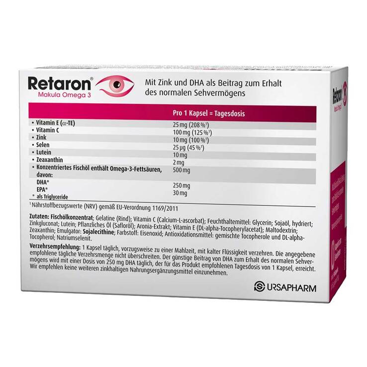 Retaron Makula Omega-3 Kapseln, 90 St