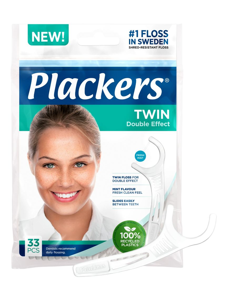 Plackers Twin tanntråd 33 stk