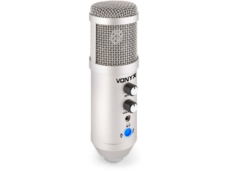 Vonyx Kondensatormikrofon CM320S USB-Mikrofon mit Tischstativ