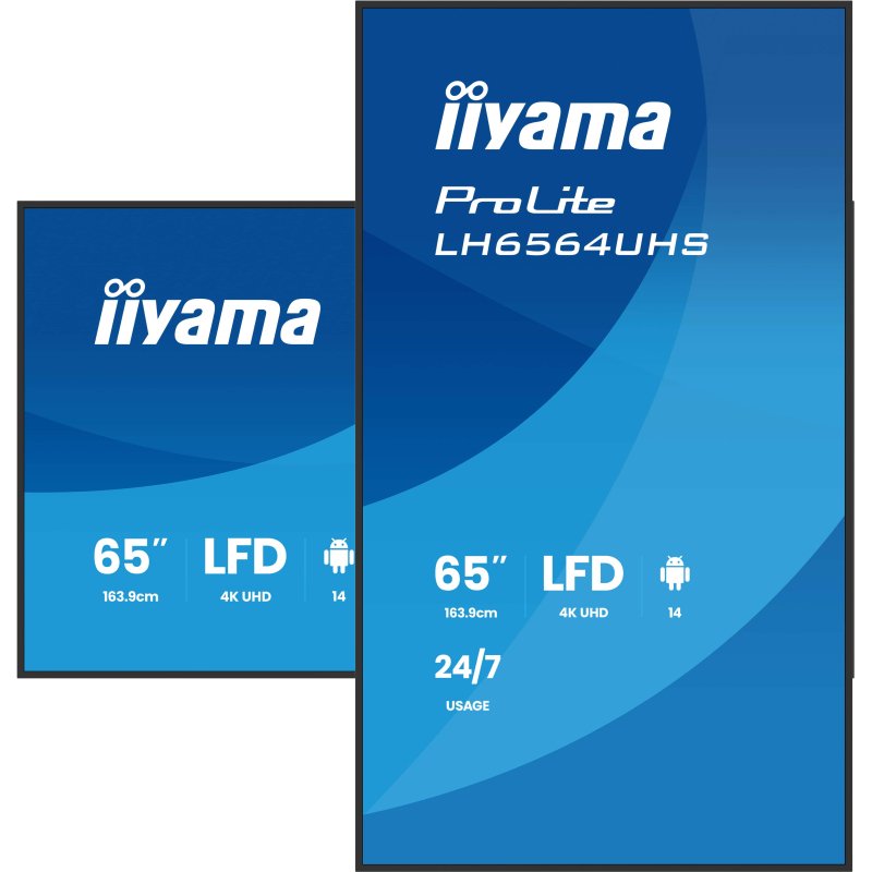 iiyama LH6564UHS-B1AG Écran d'affichage dynamique Écran plat de signalisation numérique 165,1 cm (65