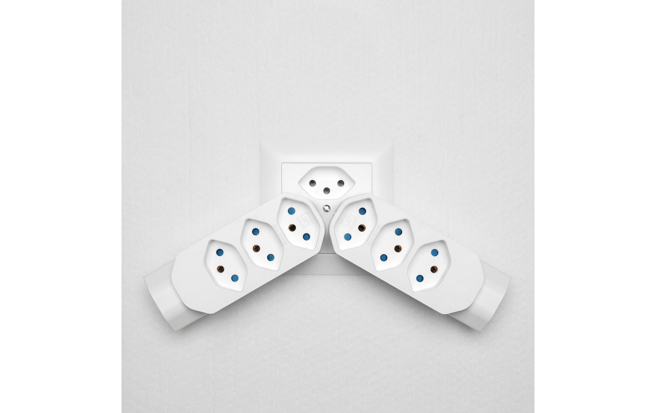Manta Mehrfachadapter 4xT13 (1x unten) drehbar 4Mehrfachadapter LINE 3xT13 + 1xT13 drehbar 320° weiss