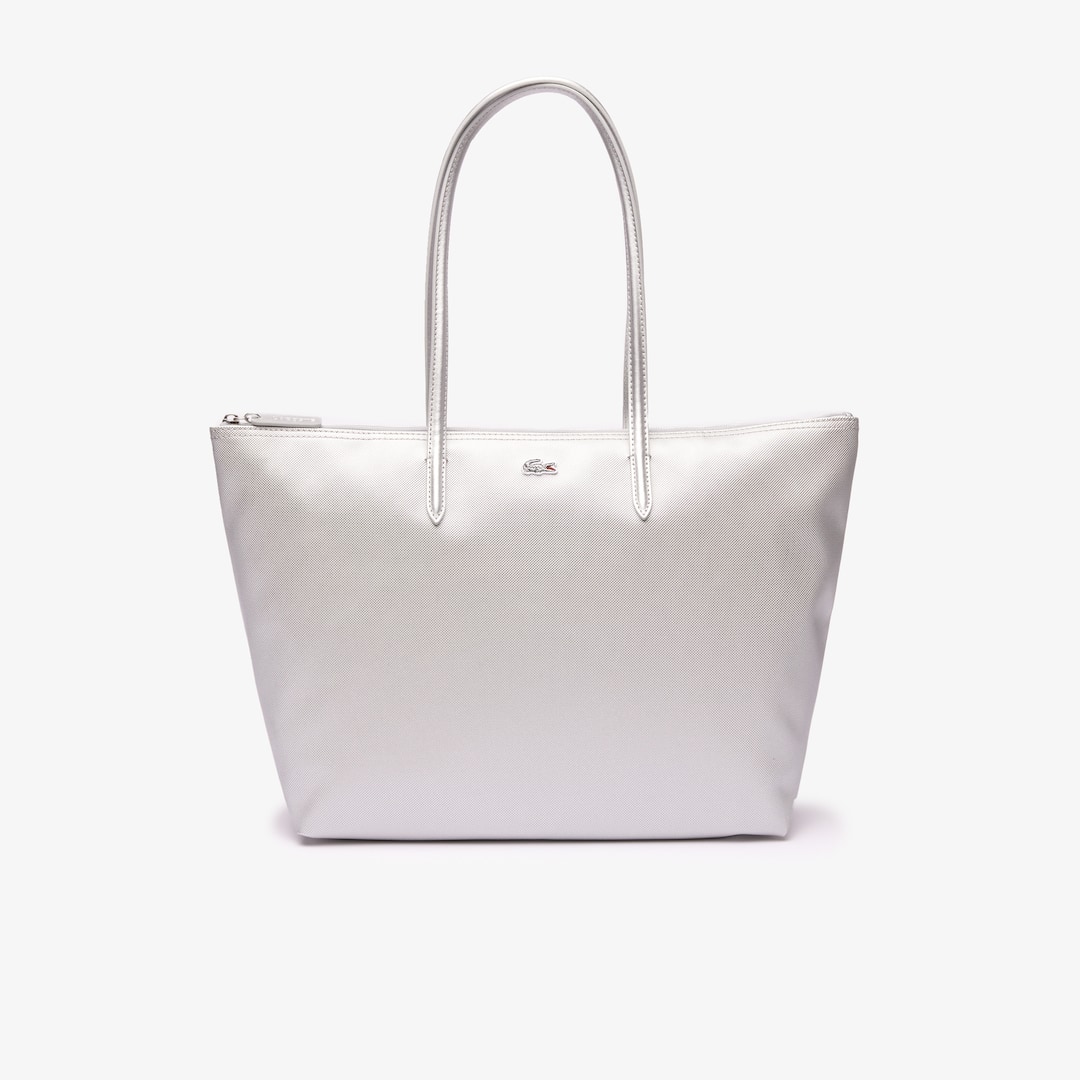 Grand sac cabas L.12.12 grand modèle en toile enduite Sacs à main & Cabas - Gris - Lacoste - Femme