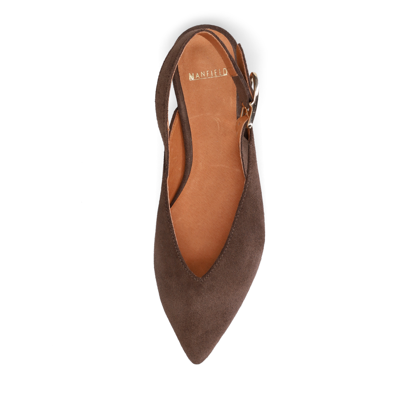 Bruine suède slingbacks