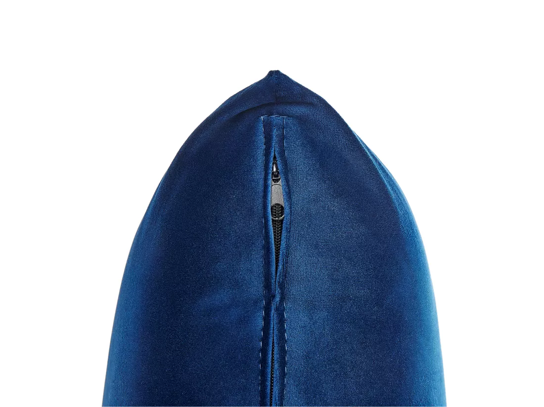 Chaise longue en velours bleu marine GUERET