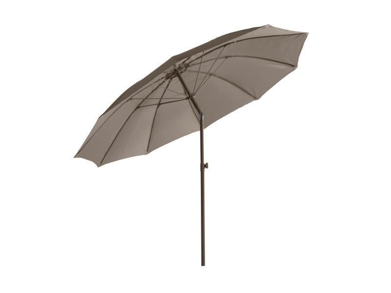COCON Sonnenschirm TR-004, Ø 270 cm, Push-up, Taupe Must-Have an heissen Sommertagen