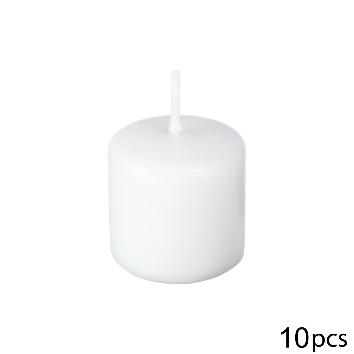 BOUGIE VOTIVE MANY BLANC D.3.8CM X10 PIECES